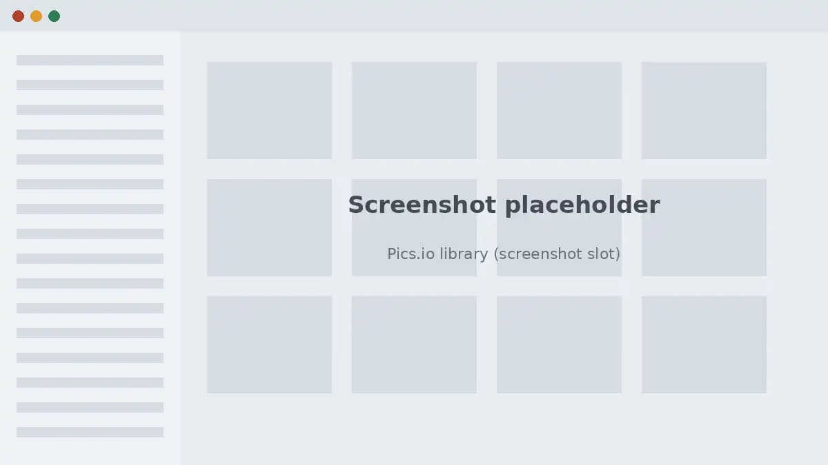 Pics.io library view over Google Drive storage