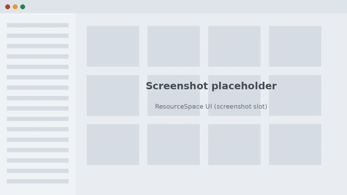 ResourceSpace open-source DAM interface