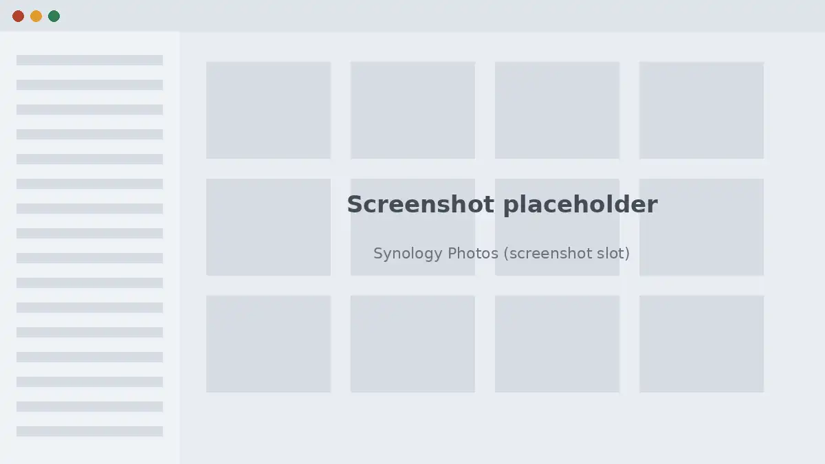 Synology Photos timeline and album view in DSM